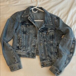 Free People Crop Blue Jean Jacket